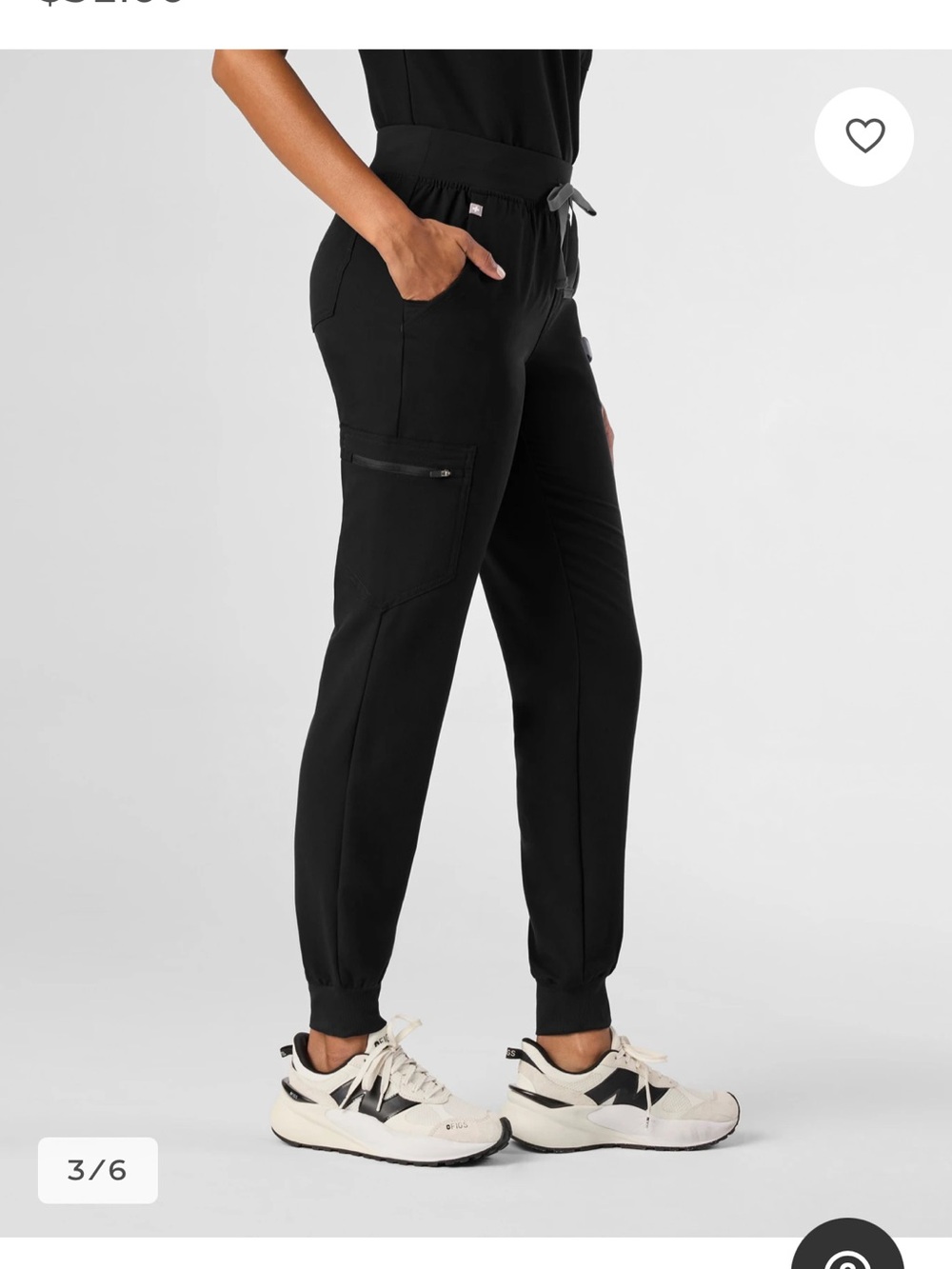 Figs Black Women's Cargo Jogger Pants